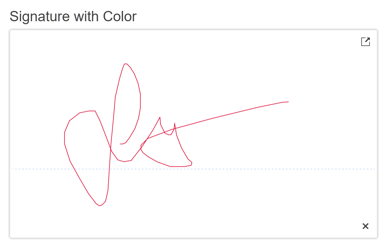 Sample Telerik UI for ASP.NET Core Signature