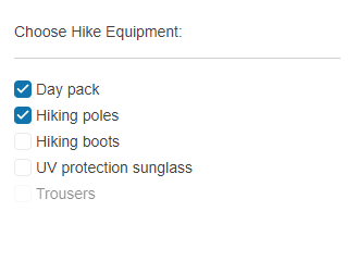 Sample Telerik UI for ASP.NET Core  CheckBoxGroup
