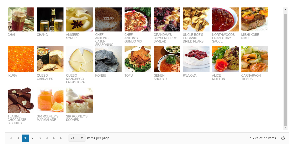 Sample Telerik UI for ASP.NET MVC ListView