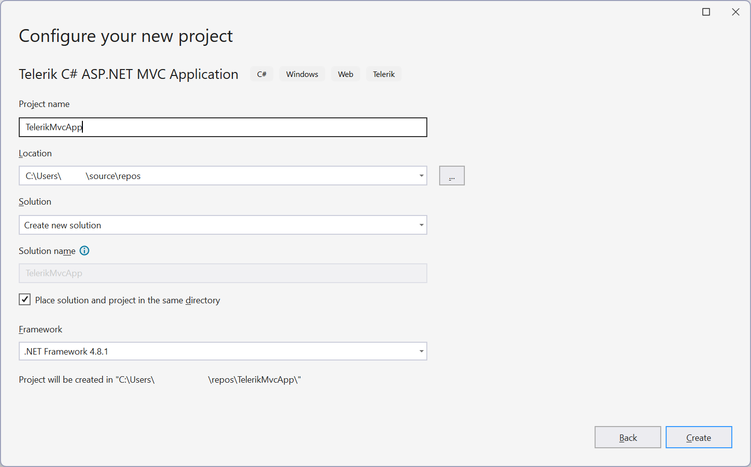 UI for ASP.NET MVC Configure the project