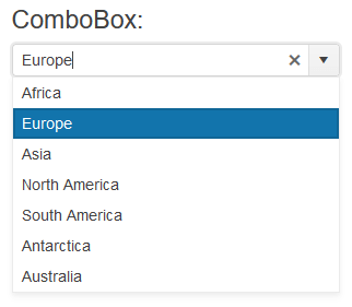 Sample Telerik UI for ASP.NET MVC ComboBox
