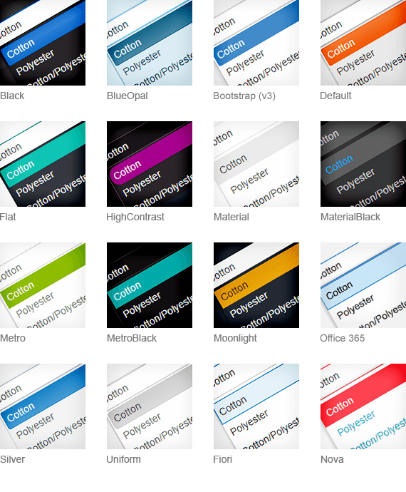 UI for ASP.NET MVC Web Themes