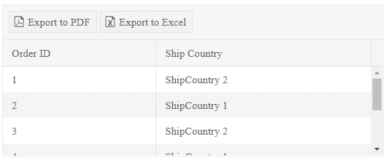 UI for ASP.NET MVC A Grid with a fixed height and scrolling functionality enabled