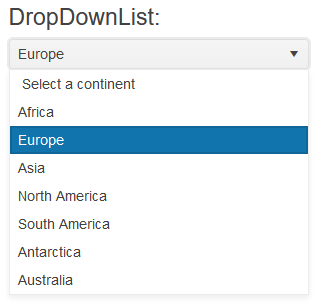 Sample Telerik UI for ASP.NET MVC DropDownList