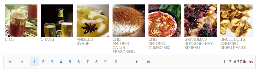 Sample Telerik UI for ASP.NET MVC Pager