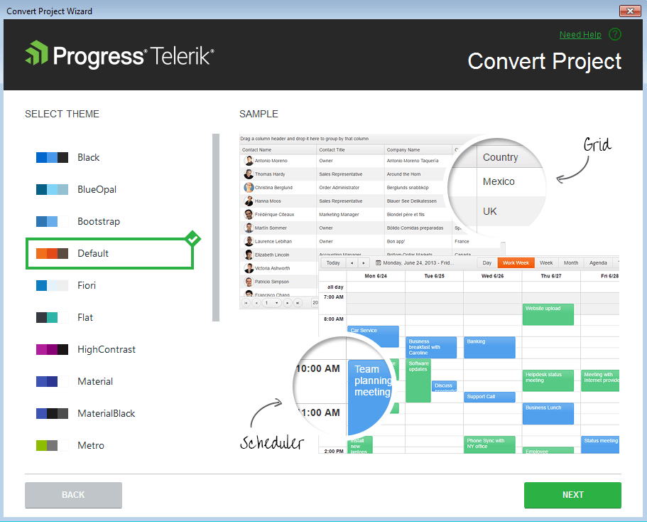 UI for ASP.NET MVC Theme selection