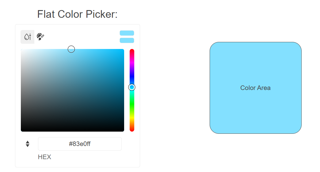 Sample Telerik UI for ASP.NET MVC FlatColorPicker