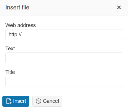 Default File Browser Dialog of the Telerik UI for ASP.NET MVC Editor