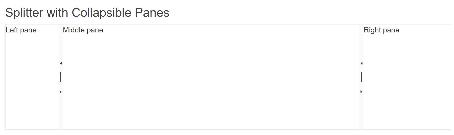 Sample Telerik UI for ASP.NET MVC Splitter