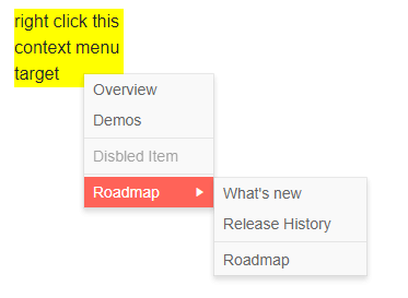 context menu data binding example