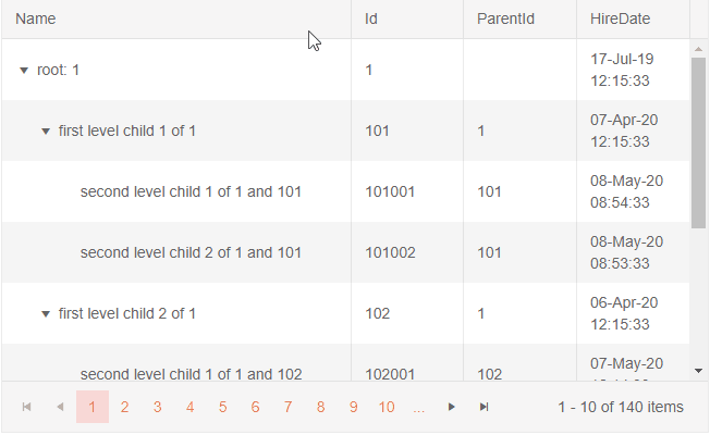 Blazor TreeList Column Resize Preview