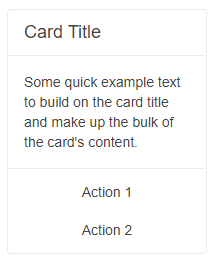 Vertical orientation of the action buttons