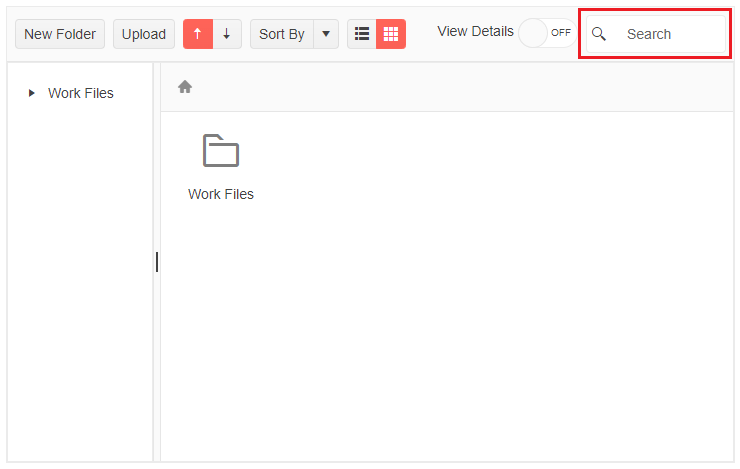 Blazor FileManager Search