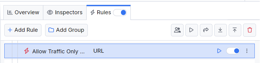 Activating the "Allow Traffic To Specific Hosts" rule