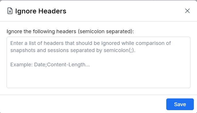 Ignore Headers popup