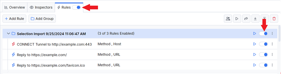 Loading SAZ archive with captured traffic