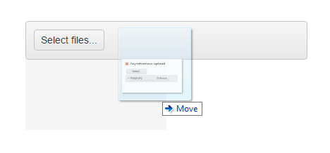 Kendo UI for jQuery Upload The file is dragged over the drop zone itself