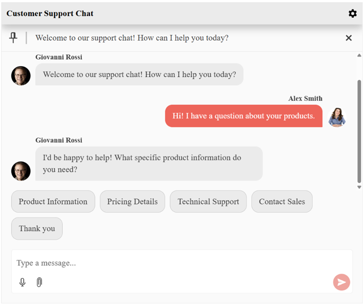 Kendo UI for jQuery Chat