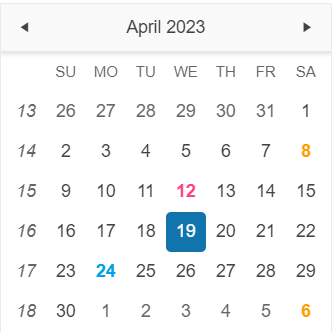 Kendo UI for jQuery Calendar Overview