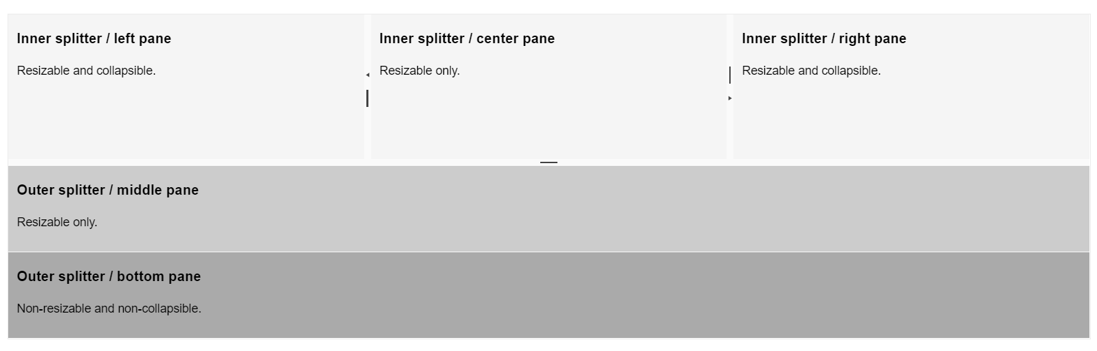 Kendo UI for jQuery Splitter Overview