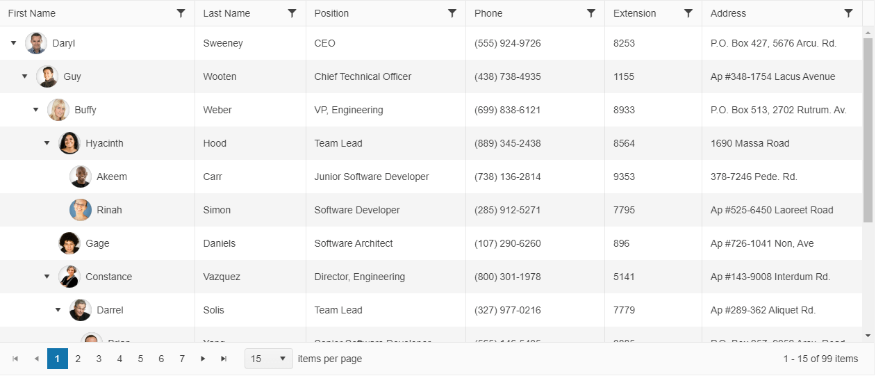 Kendo UI for jQuery TreeList Overview
