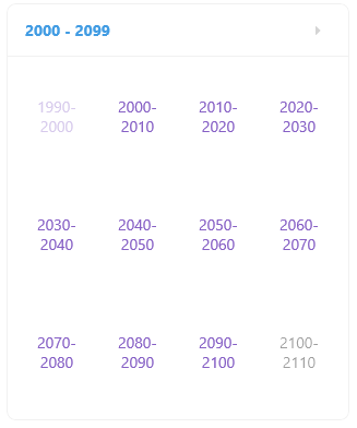 .NET MAUI Calendar Decade Style Selector