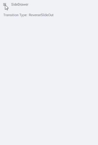 .NET MAUI SideDrawer Reverse Slide Out