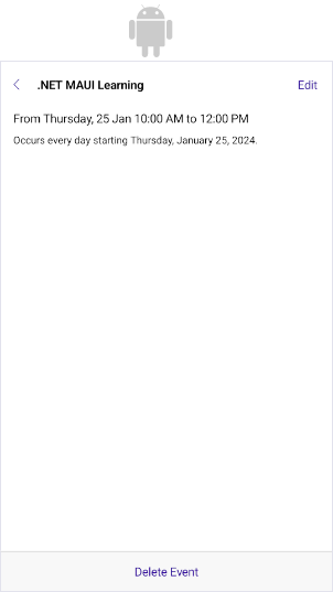 Telerik .NET MAUI Scheduler PreviewAppointmentDialog