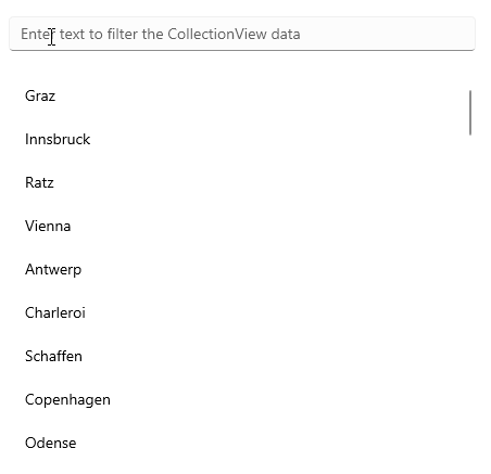 .NET MAUI CollectionView Filtering