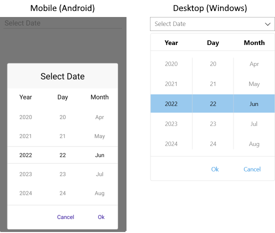 DatePicker Spinner Format