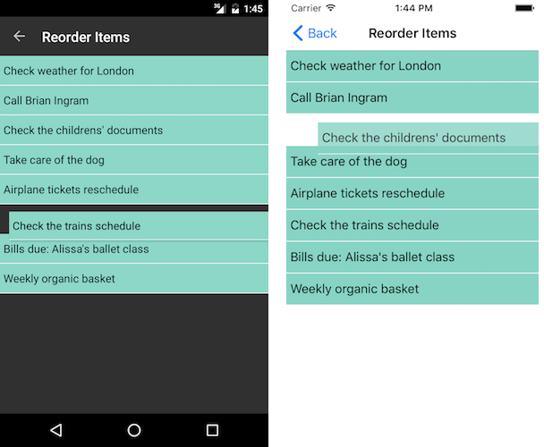.NET MAUI ListView Reorder Items