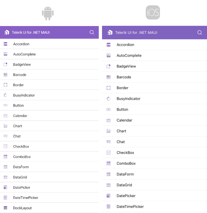 .NET MAUI examples and controls samples