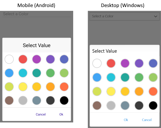 Custom Picker Picker Mode