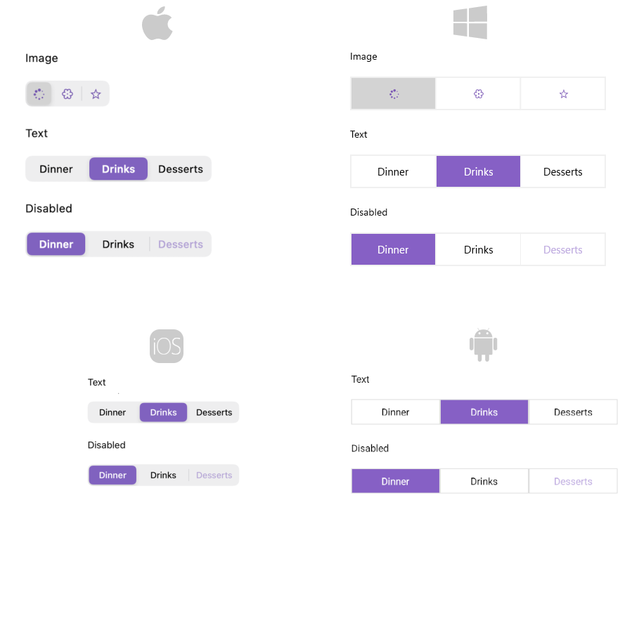 .NET MAUI SegmentedControl Overview