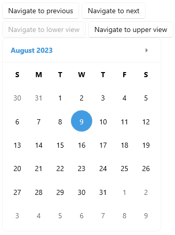 .NET MAUI Calendar Commands