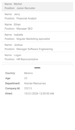 .NET MAUI BottomSheet Content