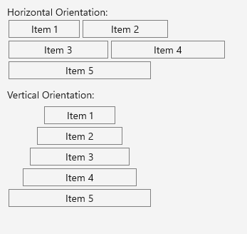.NET MAUI WrapLayout Orientation