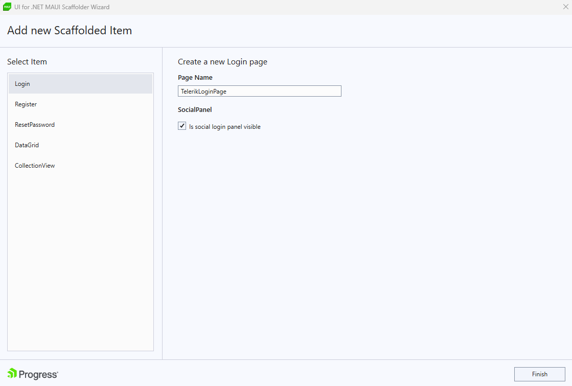 .NET MAUI Scaffolding options