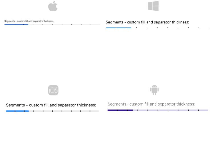 .NET MAUI ProgressBar Segments Separator Fill