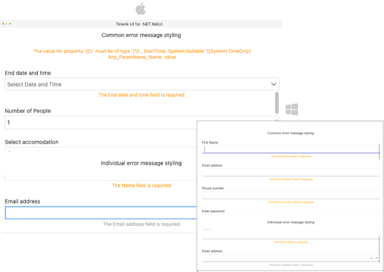 .NET MAUI DataForm Error styling