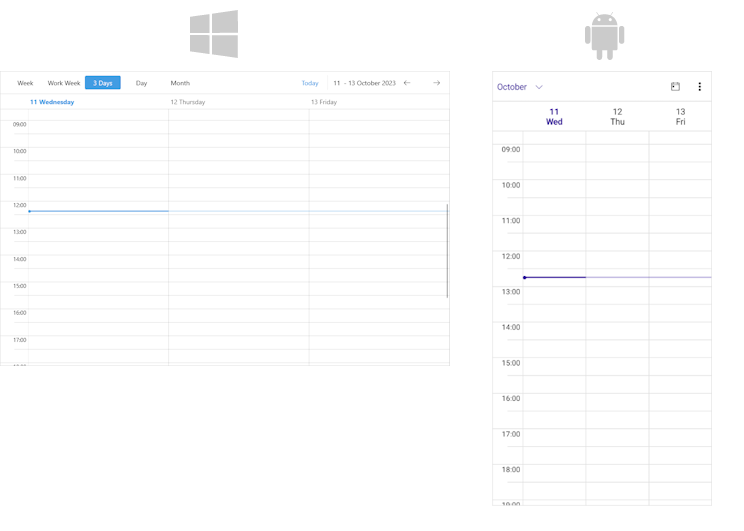 .NET MAUI Scheduler MultiDay View
