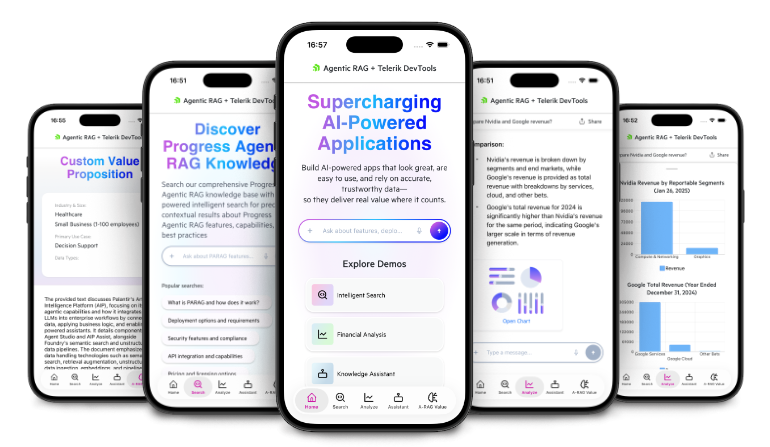 Telerik UI for .NET MAUI Progress Agentic RAG Mobile