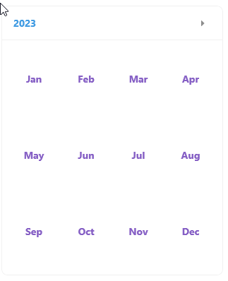 .NET MAUI Calendar Month Style Selector