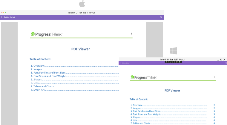 Telerik UI for .NET MAUI PDF Viewer Getting Started on Desktop platforms