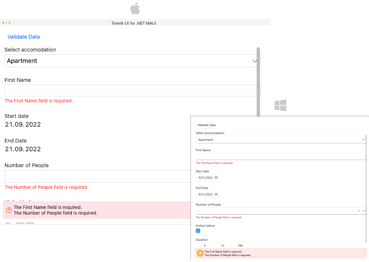 .NET MAUI DataForm Validation