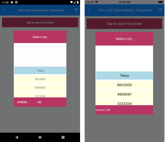 ListPicker Templates