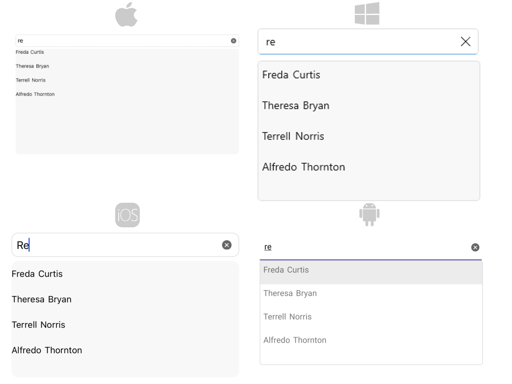 .NET MAUI AutoComplete Filtering