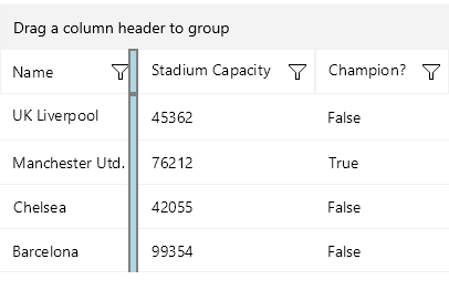 .NET MAUI DataGrid Frozen Column