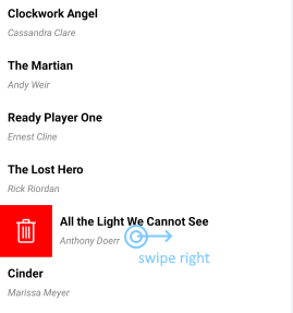 .NET MAUI ListView Cell Swipe Gesture