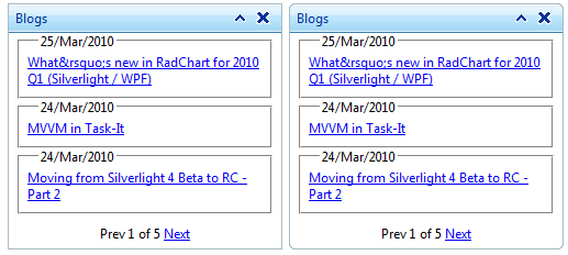 Rounded and standard corners